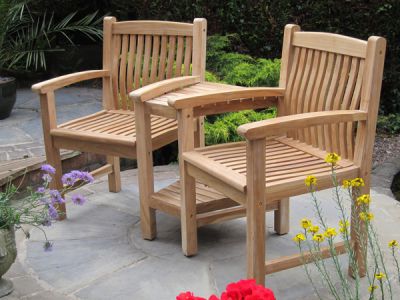 Tête-a-Tête Duo-Gartenbank aus Teakholz “Lancaster“ 339,99€