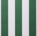 Toile de Rechange en Polyester Rayures Vertes et Blanches pour stores 4,5m x 3m avec lambrequin inclus