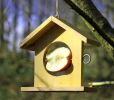 Futterstelle für Vögel aus Holz, Gelb