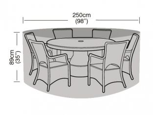 Schutzhülle für runde Sitzgruppe, 89cm x 250cm, Standard, dunkelgrün