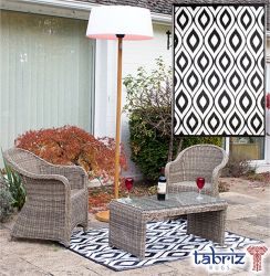 Tabriz Rugs™ Gartenteppich "Samti", schwarz und weiß, 120cm x 180cm