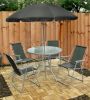 Mirini  4-Sitzer Gartenmöbelset mit Sonnenschirm