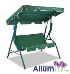 Alium™ 3-Sitzer Hollywoodschaukel mit Rüschendach in Grün