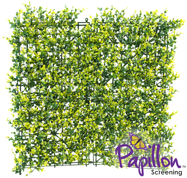 4er-Set Sichtschutz aus PVC, Buchsbaum, hellgrün, 50cm x 50cm, 1m², Papillon™