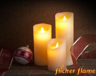 Flicker Flame™ 3 LED-Wachskerzen