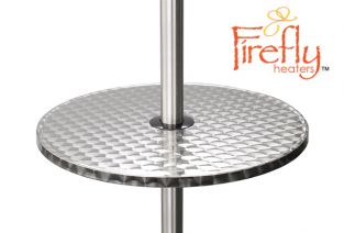 60cm Heizstrahler-Tisch aus Edelstahl, Firefly