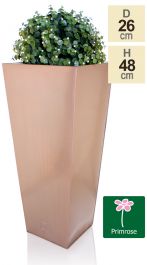 Verzinkter Blumenkübel, 48cm x 26cm x 26cm, Kupfer-Effekt, Primrose™