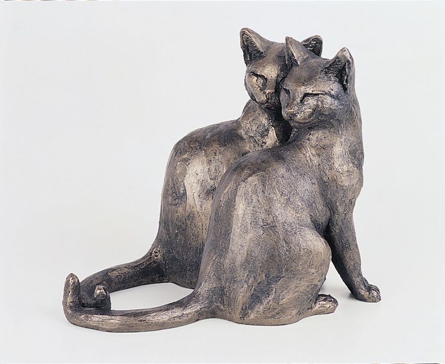Skulptur Katzen Tom und Leo