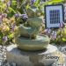 25cm Solarbrunnen "Cosmos" aus Keramik, grün, Solaray™