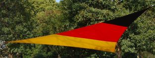Kookaburra 5,0m Dreieck  "Deutsche Fahne", Gewebtes Sonnensegel (Wasserfest)