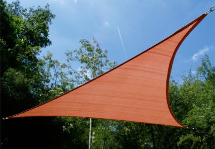 Kookaburra® 3,6m Dreieck Terrakotta Atmungsaktives Sonnensegel (Strickgewebe)
