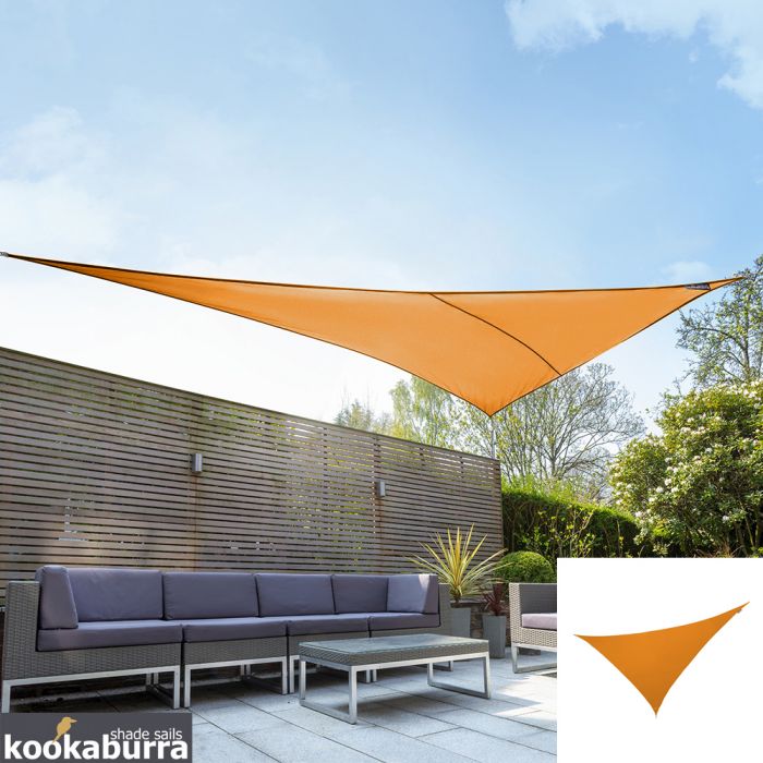 Kookaburra® 4,2m x 4,2m x 6,0m Rechtwinkliges Dreieck Orange Gewebtes Sonnensegel (Wasserfest)