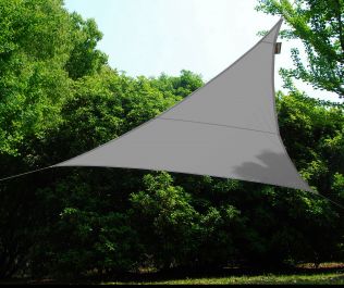 Kookaburra® 3,0m Dreieck Hellgrau Gewebtes Sonnensegel (Wasserfest)