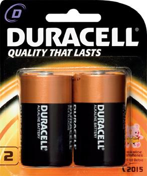 4er-Packung D-Batterien, Duracell 9,99 €