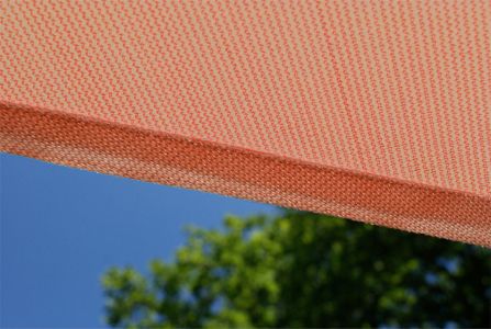 Kookaburra® 3,6m Quadrat Terrakotta Atmungsaktives Sonnensegel (Strickgewebe)