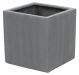 20cm Petit Cache-Pot Cube Gris Polystone