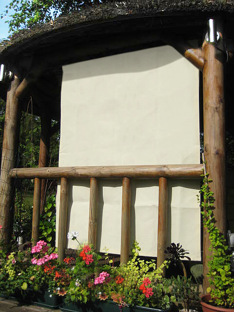 Rechteckiges Senkrecht-Sonnensegel inkl. Befestigungsset, 160cm  x 125cm - Elfenbein