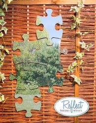 Reflect™ 6er-Set Gartenspiegel "Puzzlestück" aus Acryl, 38cm x 27cm