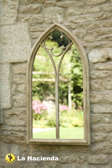 Gartenspiegel im gotischen Stil, 105cm x 56cm