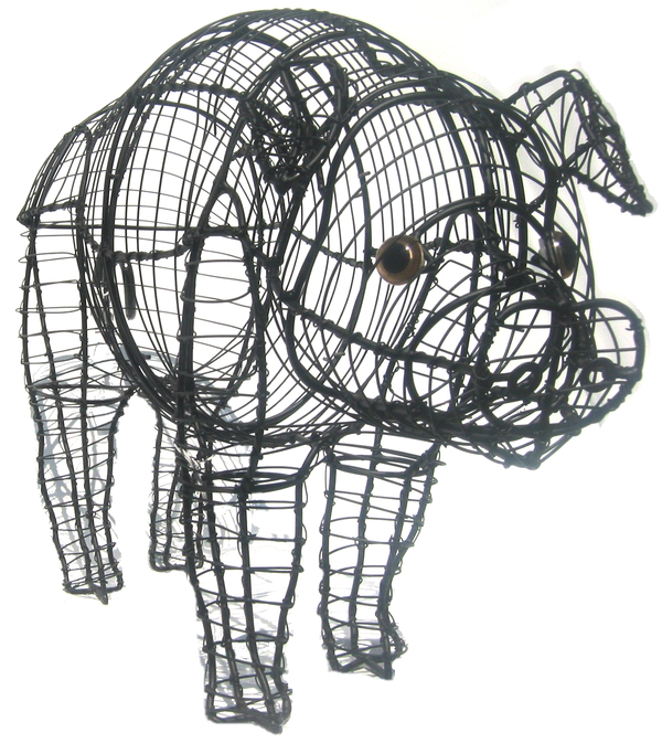 43cm Formschnitt / Drahtgestell "Schwein"