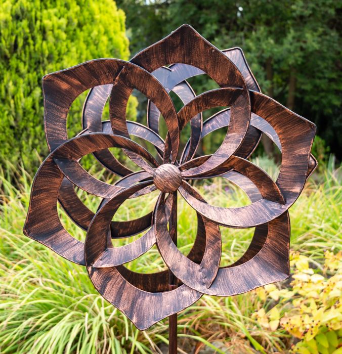197cm Windrad / Windspiel "Marden" mit Bronze-Optik, Garten, Primrose™