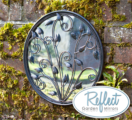 Miroir de Jardin en Acrylique “Cercle de l’Harmonie”  et Cadre en Métal Reflect™