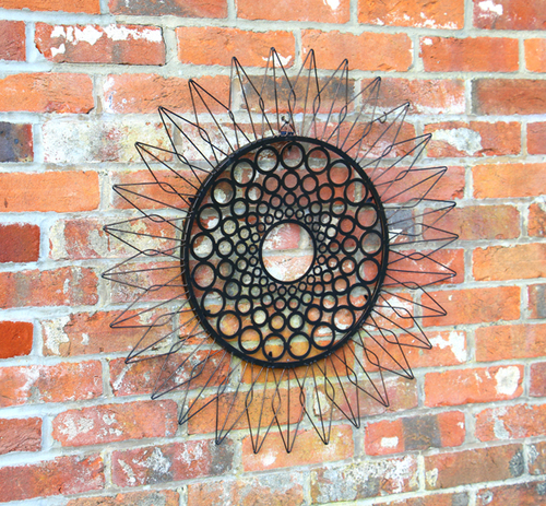 Wanddeko "Sonnenblume" aus Metall, 70cm