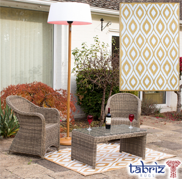Tabriz Rugs™ Gartenteppich "Samti", beige und weiß, 120cm x 180cm