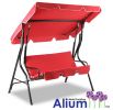 Alium™ 3-Sitzer Hollywoodschaukel mit Rüschendach in Rot
