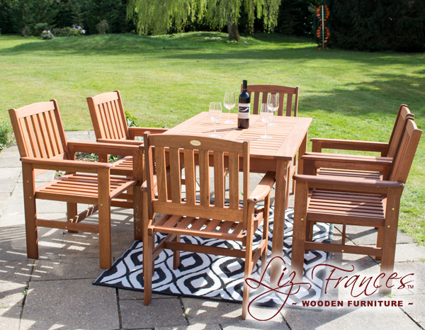 Salon de jardin 6 chaises - en bois Kendal et Oakham par Liz Frances™