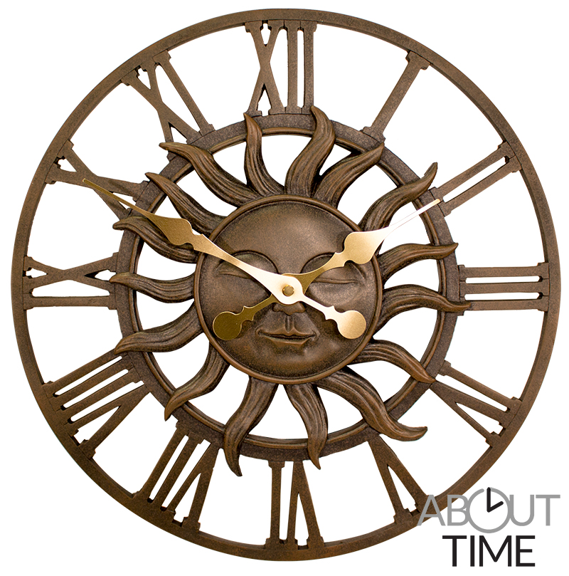 Dekorative Gartenuhr "Sonne", 38cm- About Time™