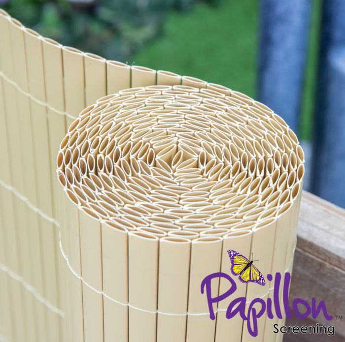 Sichtschutzmatte aus Kunststoff, Bambus, 150cm x 400cm, Papillon™