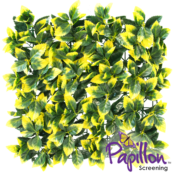4er-Set Sichtschutz aus PVC, grün und gelb, 50cm x 50cm, 1m², Papillon™