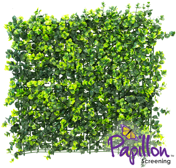 2er-Set Sichtschutz aus PVC, Buchsbaum, dunkelgrün, 50cm x 50cm, 0,5m², Papillon™