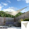 Kookaburra® 3,6m Dreieck Elfenbein Atmungsaktives Party-Sonnensegel (Strickgewebe 185g)