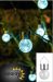 Set of 3 Stainless Steel Hanging Crackle Globe Solar Lights by Solaray