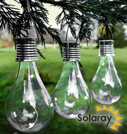 Solaray™ Solarbeleuchtung zum Aufhängen, 3er-Set