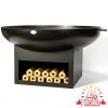 75cm Fire Bowl with Wood Store in Black - by La Fiesta