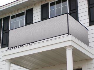 Balkonsichtschutz aus Polymer, 90cm x 300cm, Anthrazit