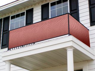 Balkonsichtschutz aus Polymer, 90cm x 300cm, Terrakotta
