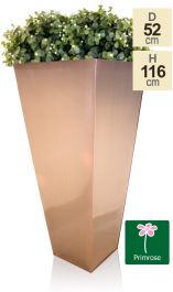 Verzinkter Blumenkübel, 116cm x 52cm x 52cm, Kupfer-Effekt, Primrose™