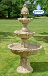 Dreistufiger Brunnen mit Antikeffekt von Ambienté™, 150cm