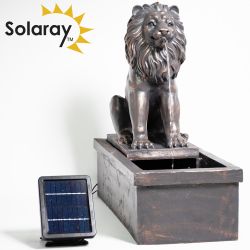 70cm Solarbrunnen "Löwe" mit LED-Beleuchtung, Solaray™