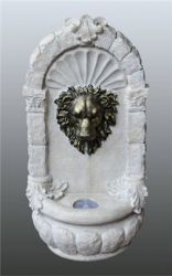 Löwen Maske, Kunstharz-Brunnen zur Wandmontage