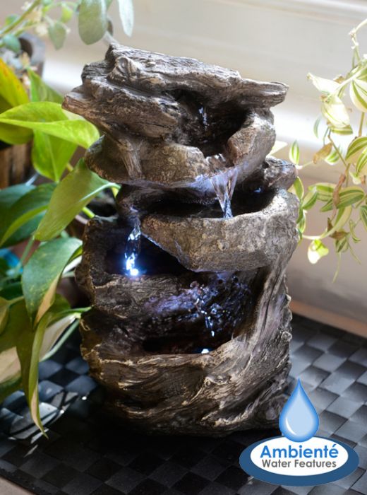 Ambienté™ Zimmerbrunnen "Hayal" mit LED-Beleuchtung, 27cm