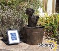 49cm Solarbrunnen aus Zink mit Rostoptik, Solaray™
