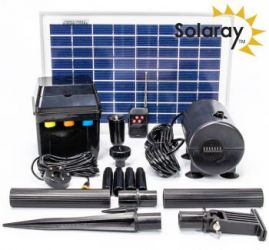 800 L./Std. Solarpumpen-Set mit Batteriespeicher und LED´s, Solaray™