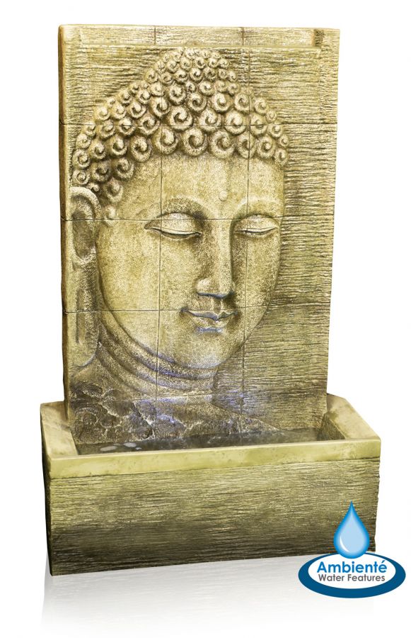 100cm Buddha-Brunnen "Nirvana" mit LED-Beleuchtung, Ambienté