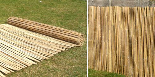 Bambus Holzleisten Sichtschutz