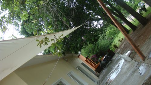 Kookaburra® 5,4m Quadrat Elfenbein Gewebtes Sonnensegel (Wasserfest)